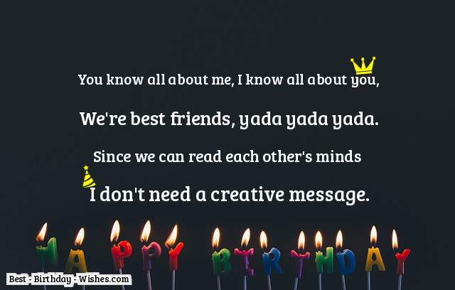 funny birthday wishes for best friend